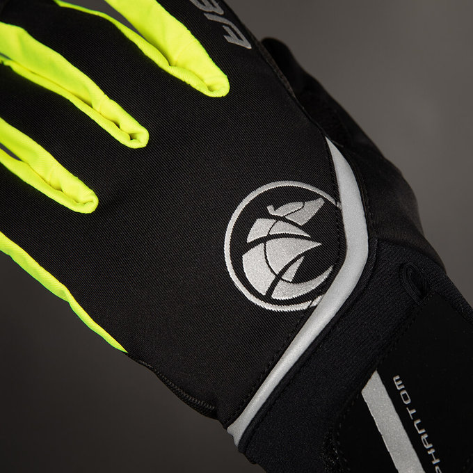 Téli kerékpáros kesztyűk felnőtteknek Phantom fekete/neonsárga
