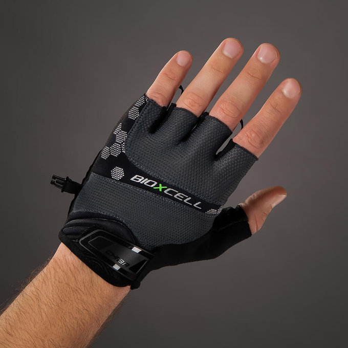 Kerékpáros kesztyű felnőtteknek BioXCell Pro sötétszürke