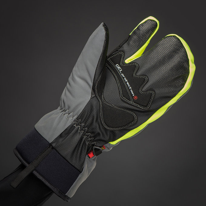 Téli kerékpáros kesztyű felnőtteknek Alaska Plus szürke