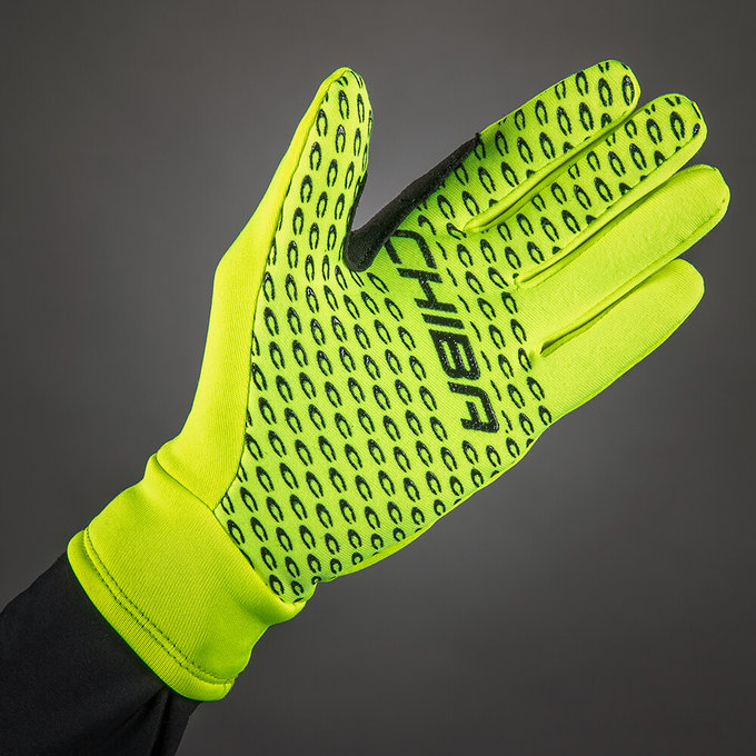 Téli kerékpáros kesztyű gyerekeknek Kids Polartec Reflex Neonsárga