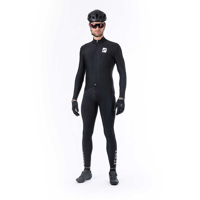 Téli kerékpáros mez ESCAPE Fekete