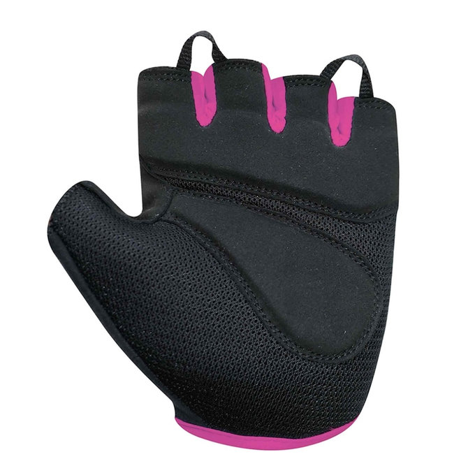 Női kerékpáros kesztyű Lady Gel fekete/rózsaszín