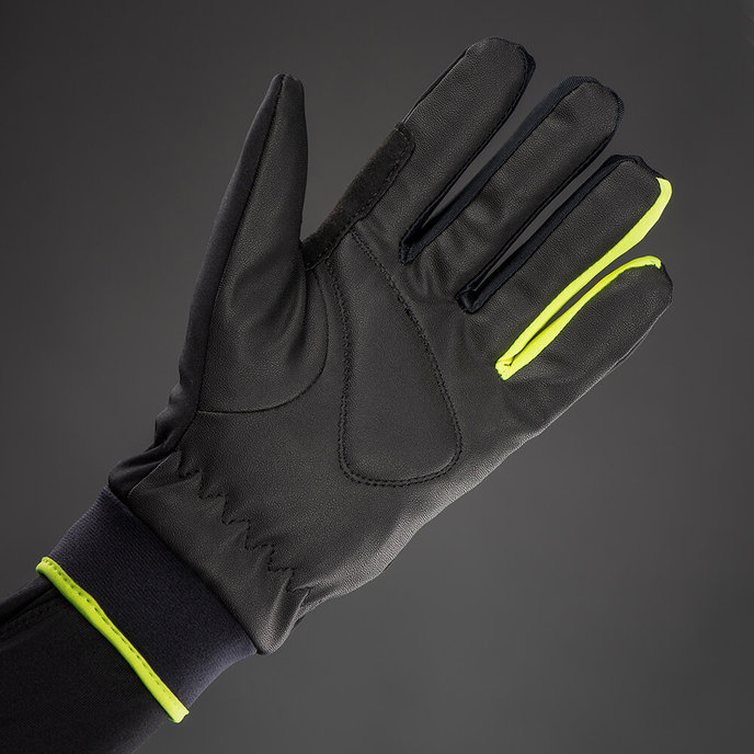 Téli kerékpáros kesztyű gyermekeknek Kids Vízálló fekete/neonsárga