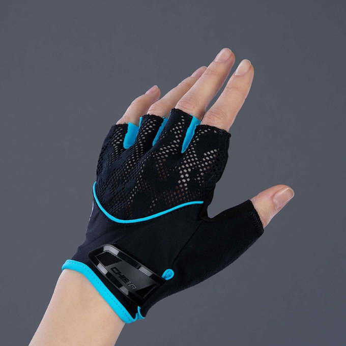 Női kerékpáros kesztyű Lady Gel M fekete/türkiz