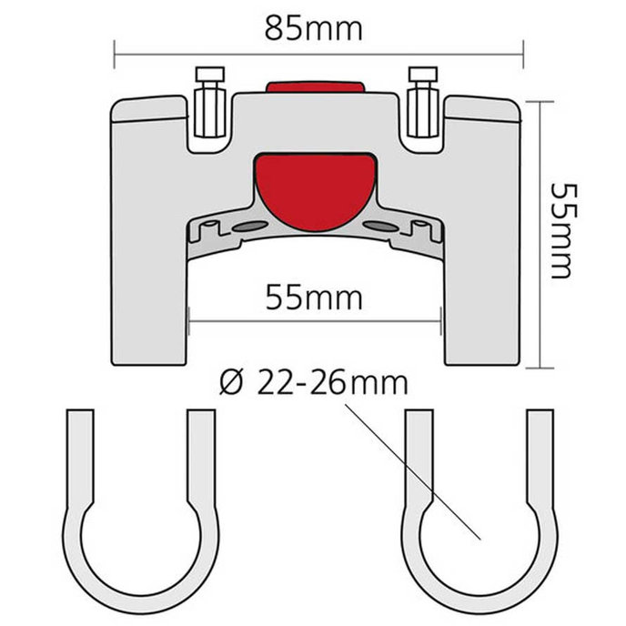 Kormányadapter Ø 22–26 mm