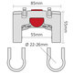 Kormányadapter Ø 22–26 mm