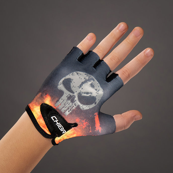 Kerékpáros kesztyű gyermekeknek Cool Kids Skull