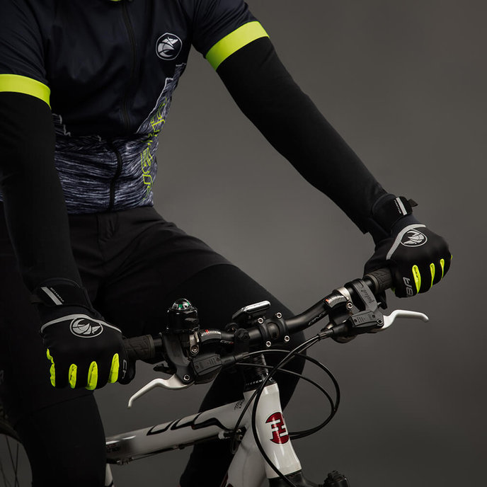 Téli kerékpáros kesztyűk felnőtteknek Phantom fekete/neonsárga