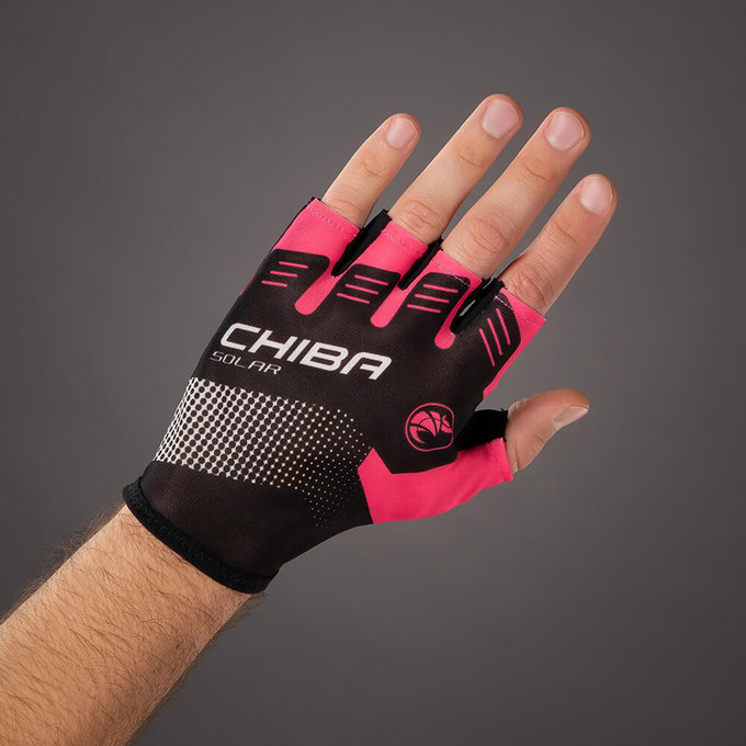 Kerékpáros kesztyű felnőtteknek Solar magenta rózsaszín