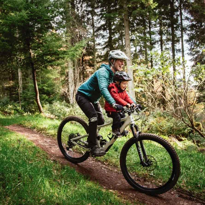 MTB vázra szerelhető kerékpár gyerekülés és kormány 