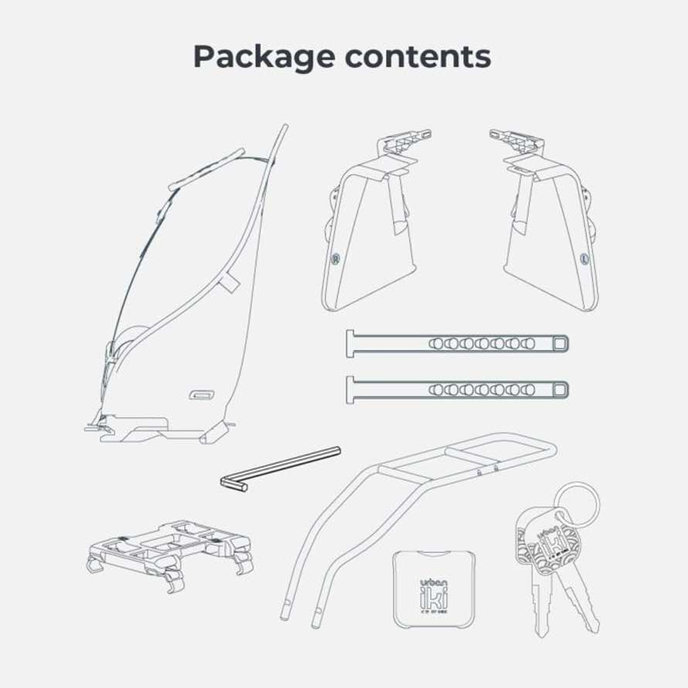Ta-ke hátsó kerékpárülés adapterrel és váztartó készlettel
