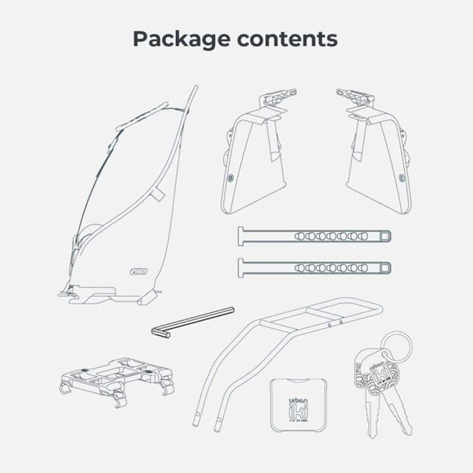 Ta-ke hátsó kerékpárülés adapterrel és váztartó készlettel