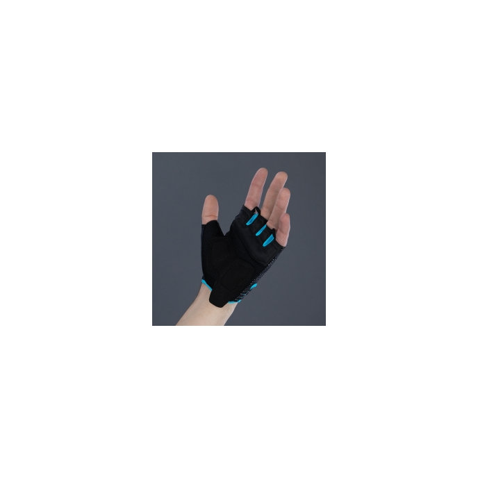 Felnőtt kerékpáros kesztyű Air Master fekete/türkiz 