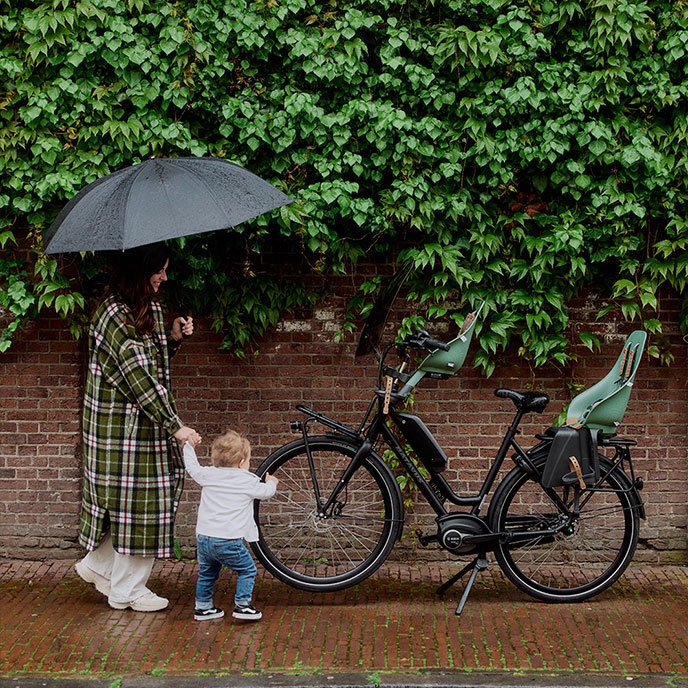 Első kerékpárülés adapterrel