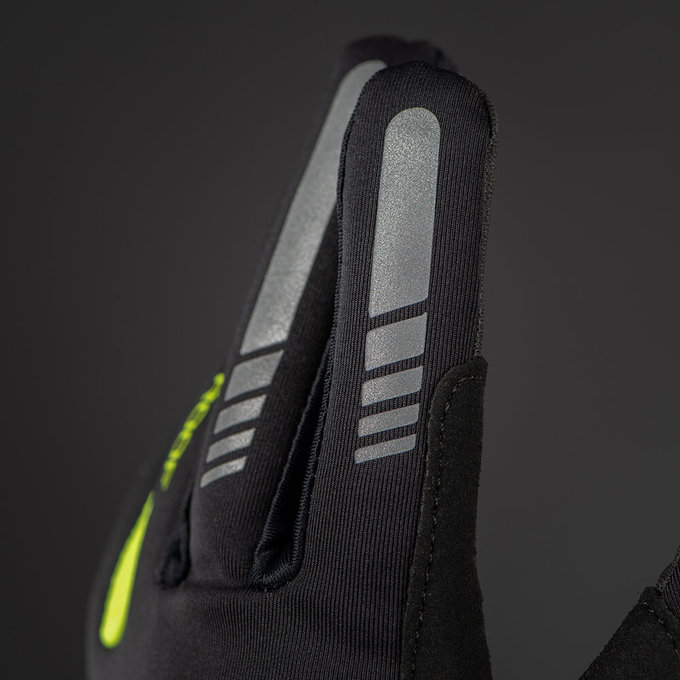 Téli kerékpáros kesztyű gyermekeknek Kids Vízálló fekete/neonsárga