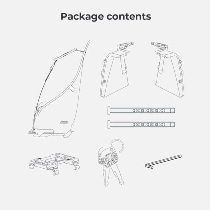 Ta-ke hátsó ülés kerékpártartó adapterrel