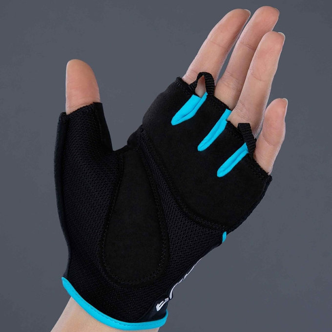 Női kerékpáros kesztyű Lady Gel M fekete/türkiz