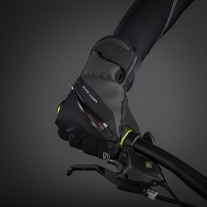 Téli kerékpáros kesztyű felnőtteknek City Liner fekete