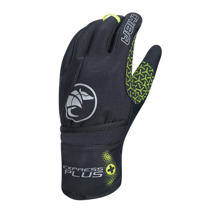 Téli kerékpáros kesztyű felnőtteknek Express+ fekete/neon