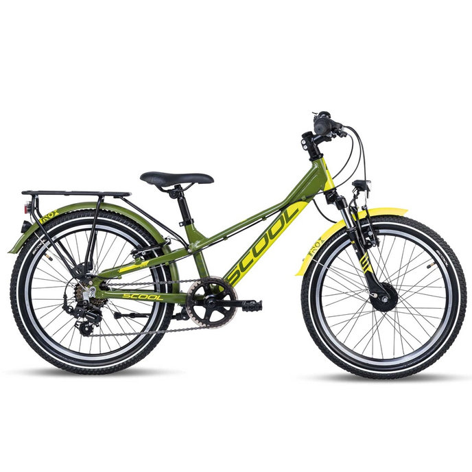 S'COOL Gyerek kerékpár troX EVO zöld/sárga 