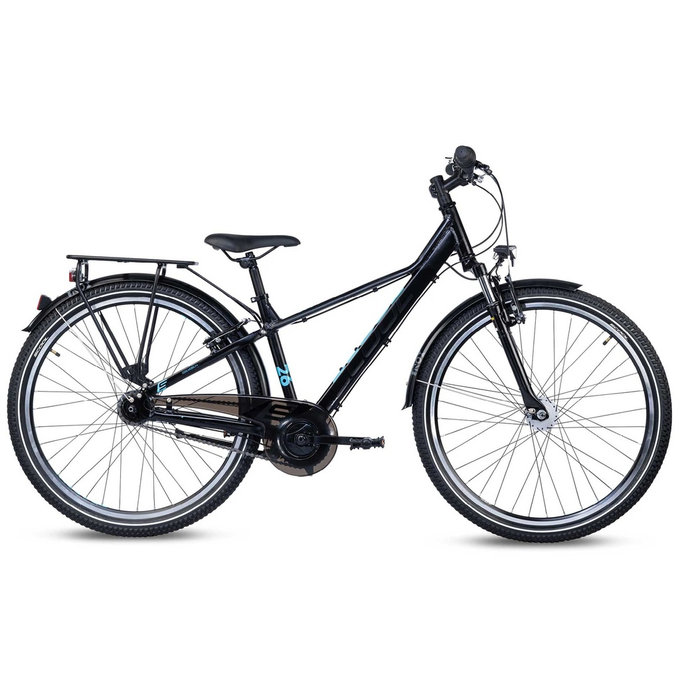 Gyermek kerékpár troX EVO 7-Gang fekete/kék (145 cm-től)