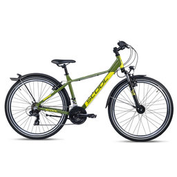 Gyermek kerékpár troX EVO 21s zöld/sárga (140 cm-től)